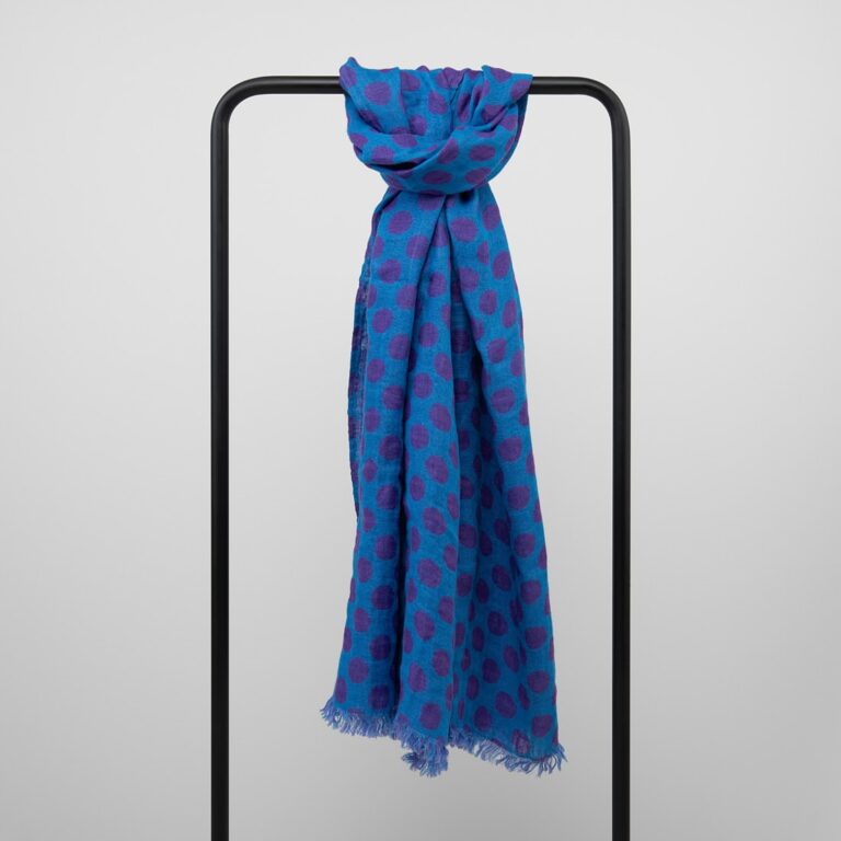 blue linen shawl