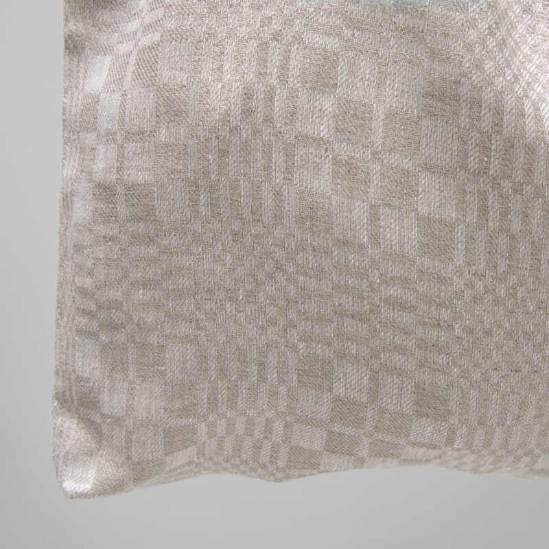 natural checked linen bag not washed