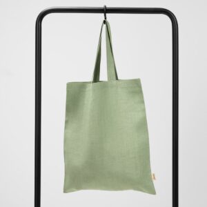 light green linen bag