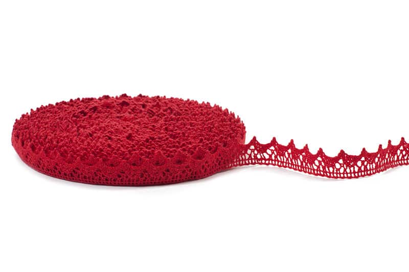 Czerwona lniana koronka Nr. 12