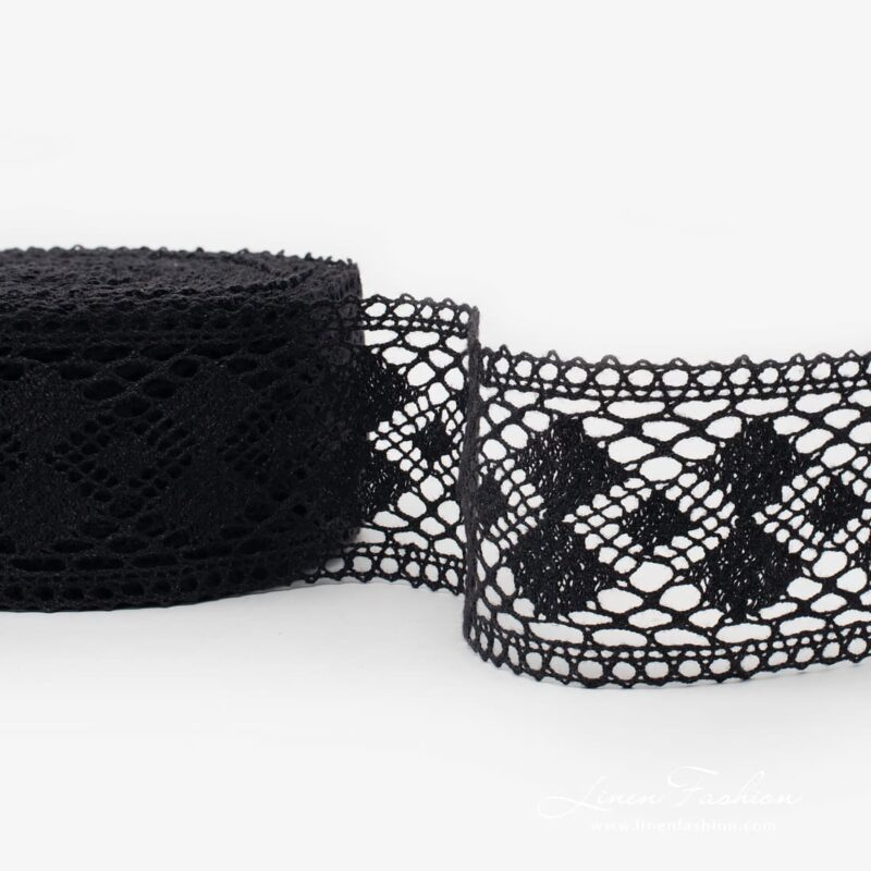 Black linen lace no.70