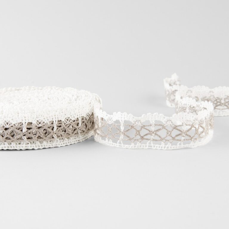 Linen lace white and natural No. 98