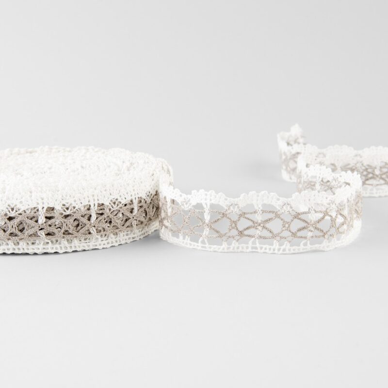 Linen lace white and natural No. 98