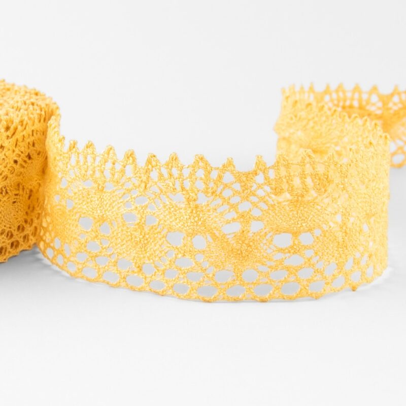 Linen lace yellow No. 76, 4cm width