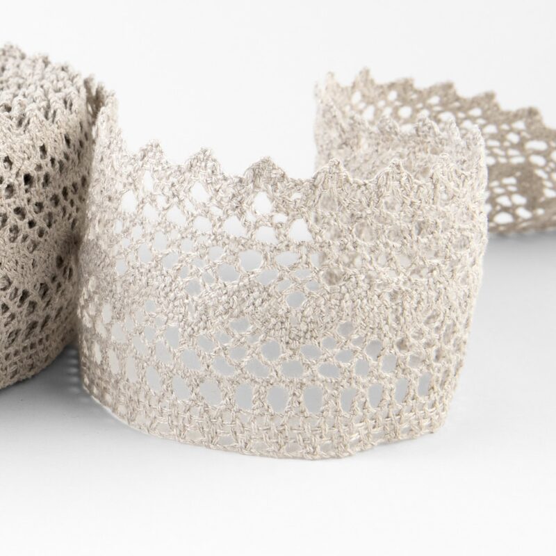Linen lace natural No. 79, 6,5cm width