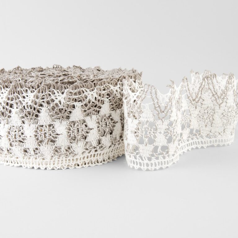 Linen lace white and natural No. 80