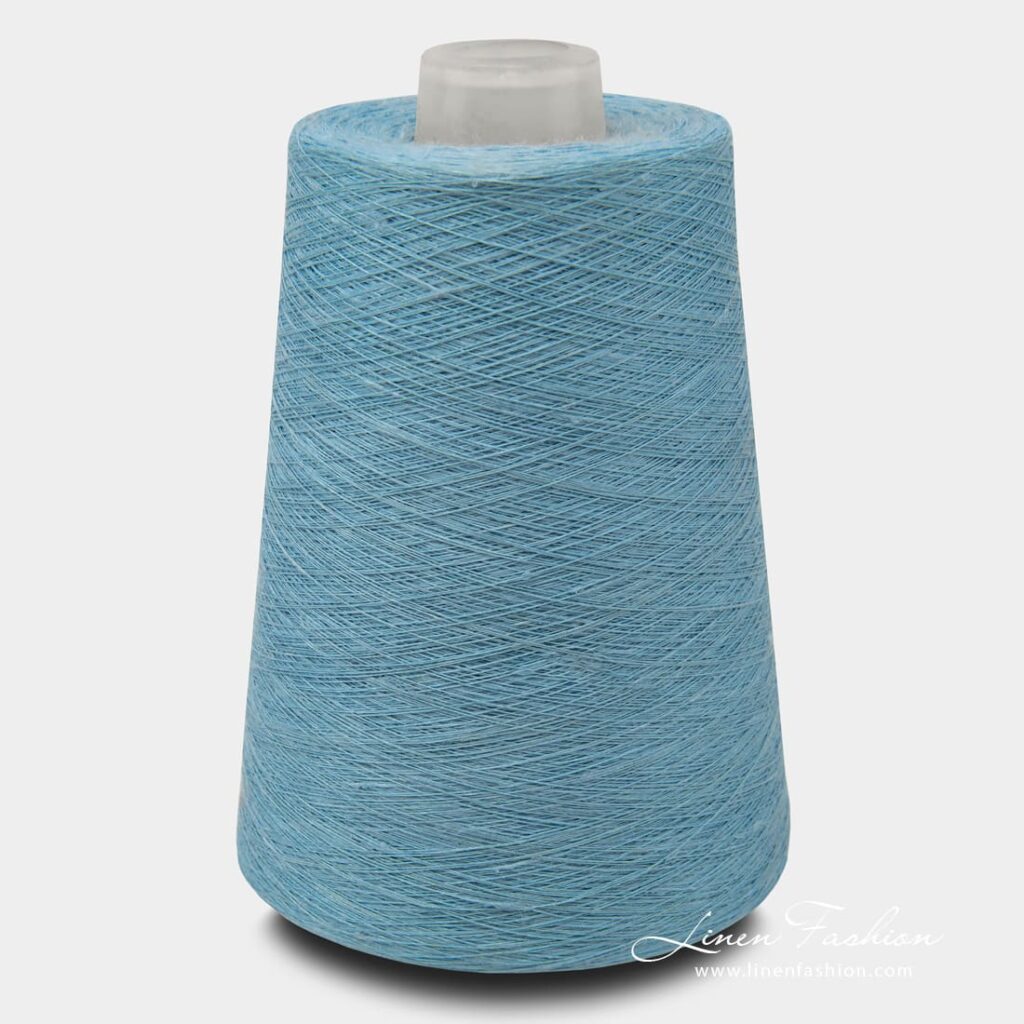 Linen Yarns In Light Turquoise Color - 13(1)