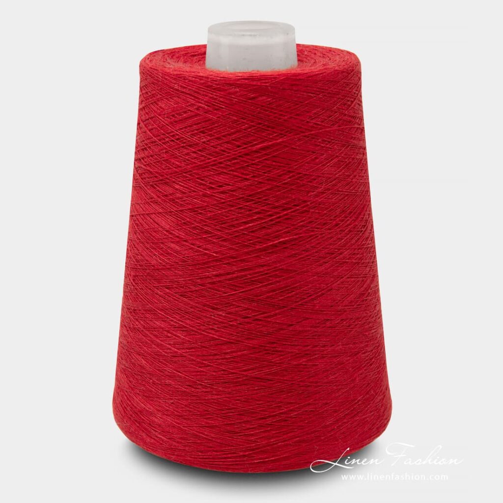 Linen Yarns In Red Color 10(4)