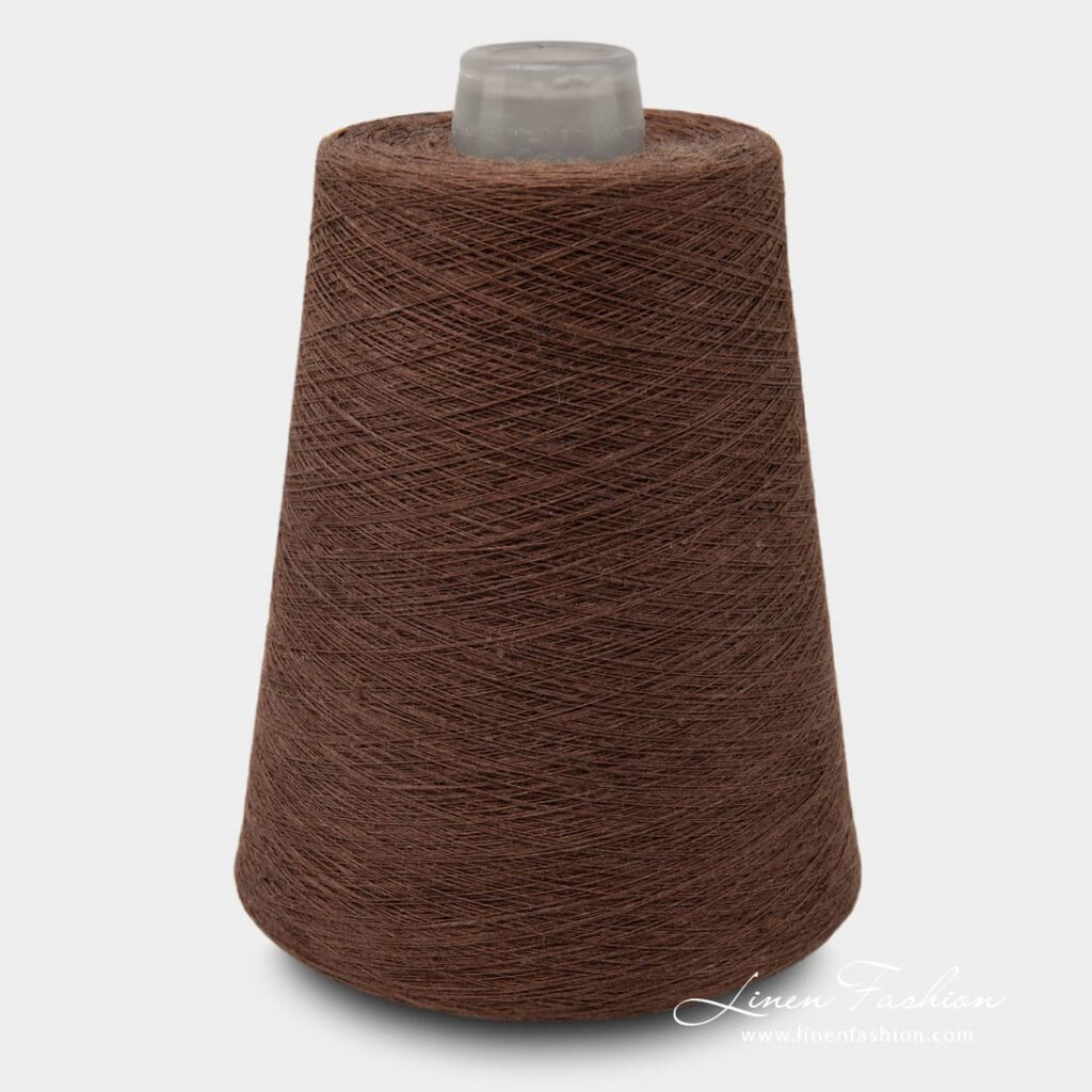 Linen Yarns In Chocolate Brown 11(3)