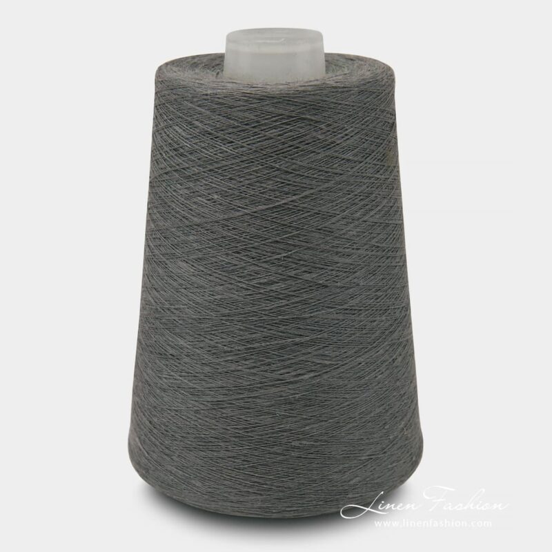 Linen yarns in dark grey color 7(10)