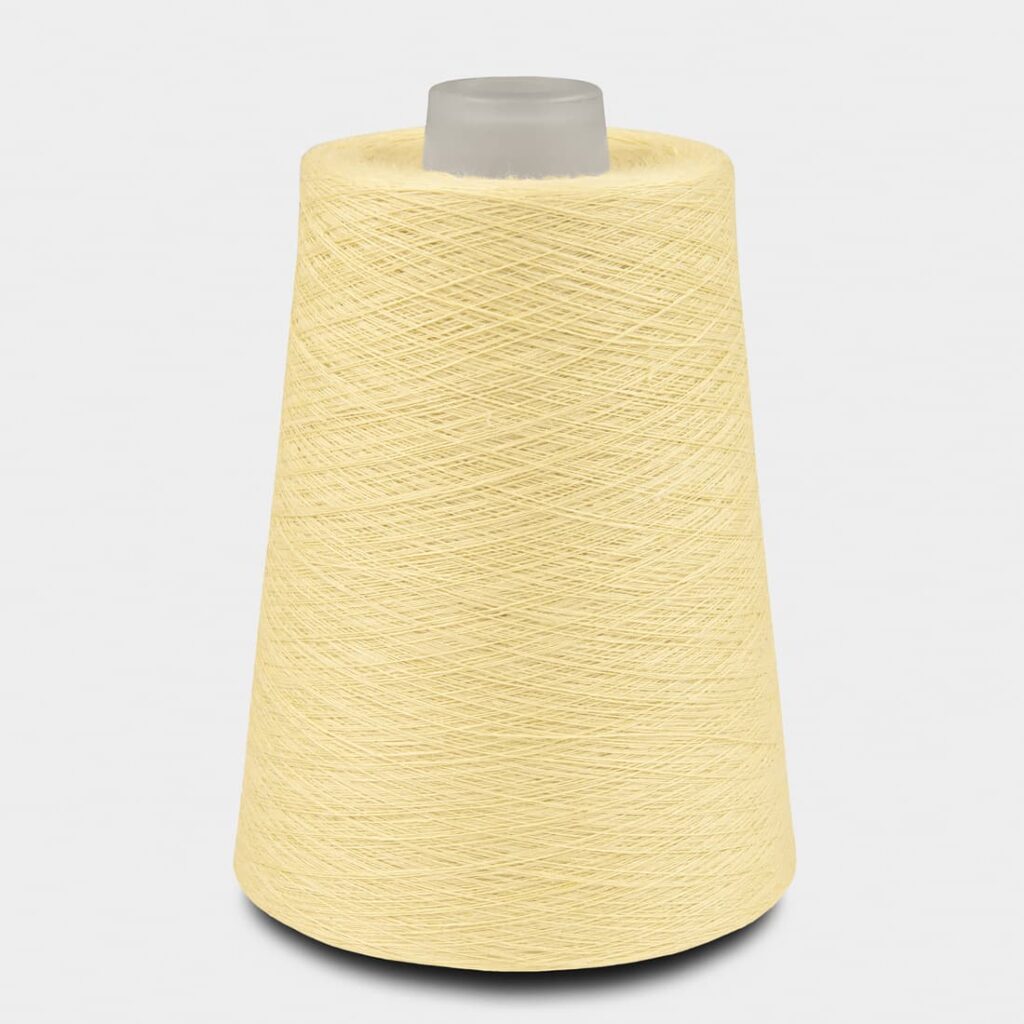 Linen yarn light yellow