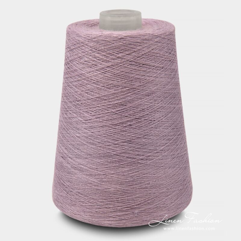 Linen yarns in lilac color