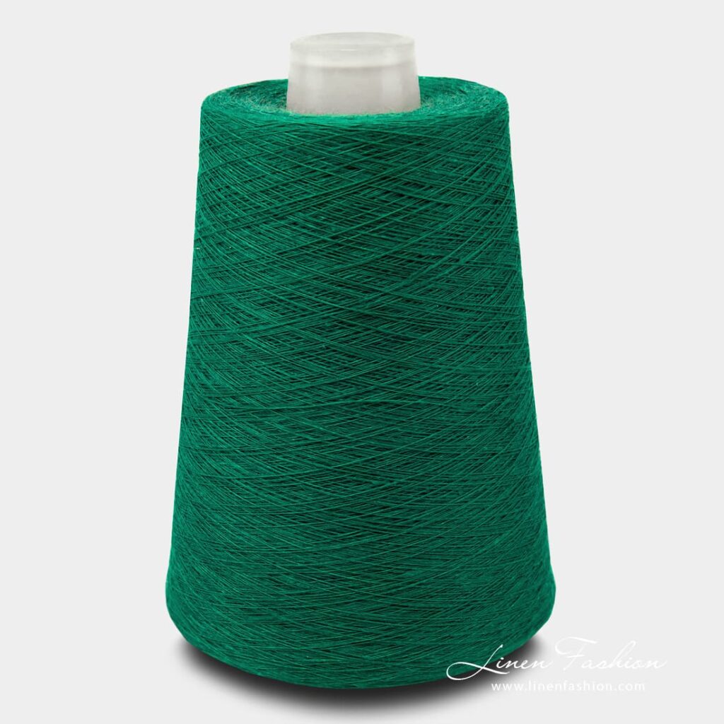 Linen Yarns In Bright Green Color - 4(2)