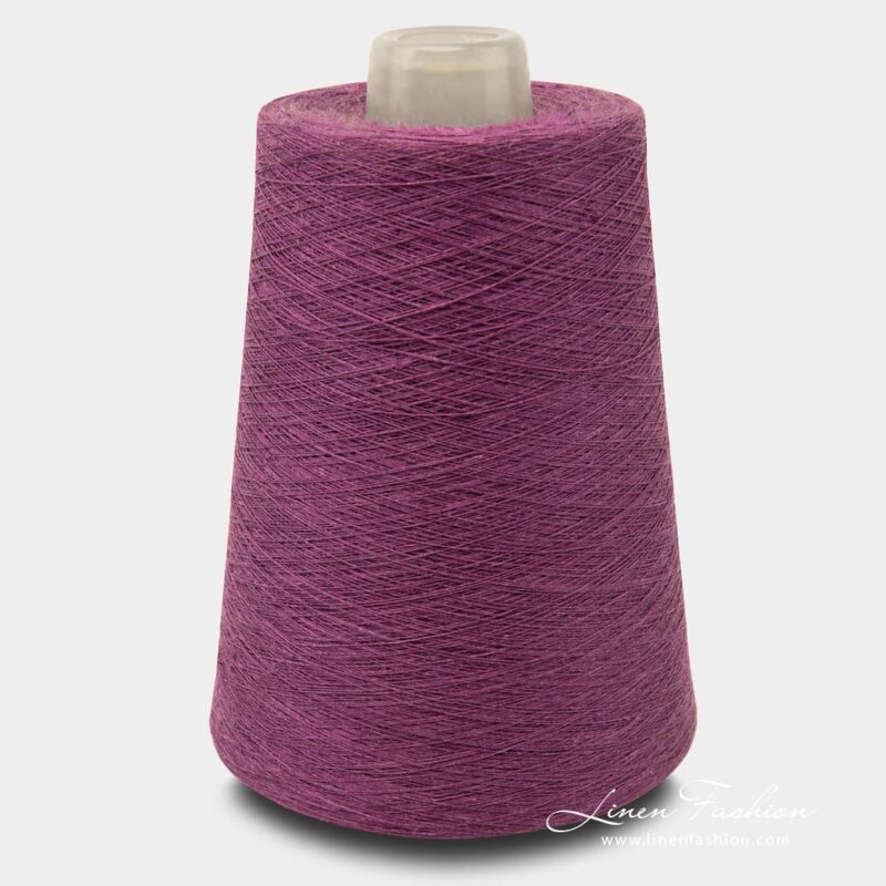 Linen Yarns In Red Violet Color - 3(15)