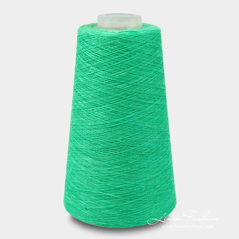 Linen yarns in neon green color - 9(3)