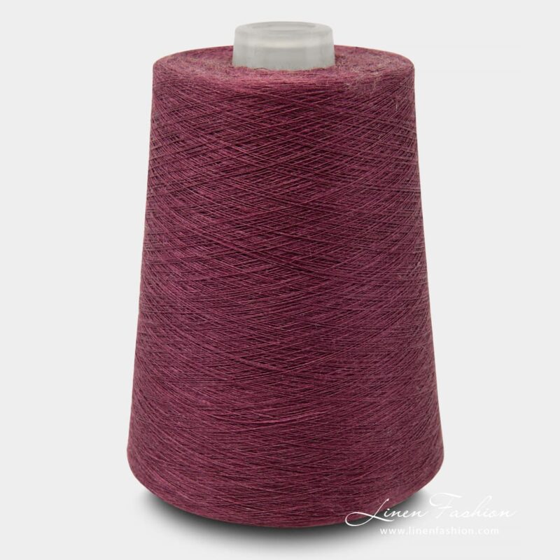 Linen Yarns In Boysenberry Colour