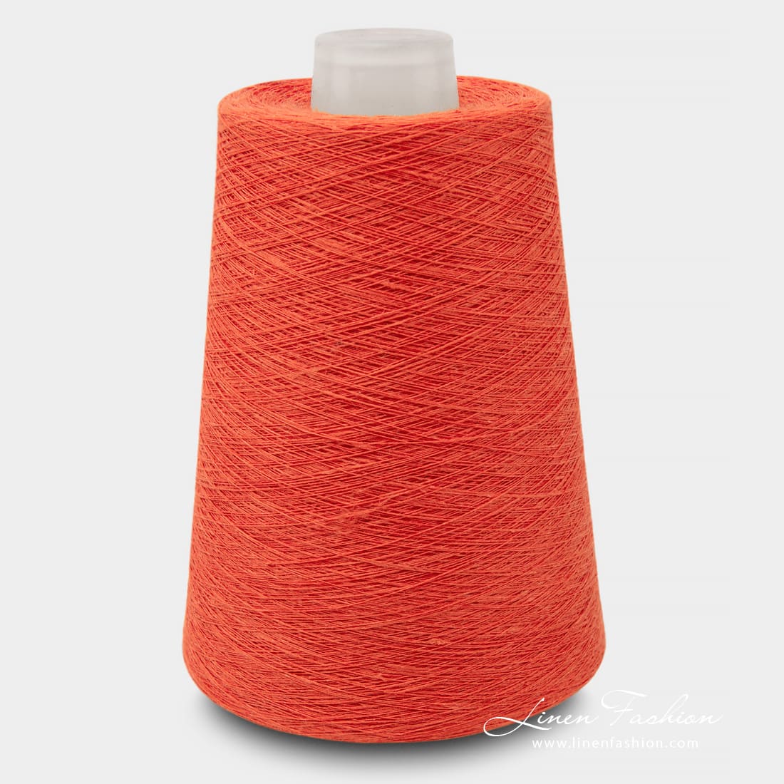 Linen Yarns In Flame Red Colour
