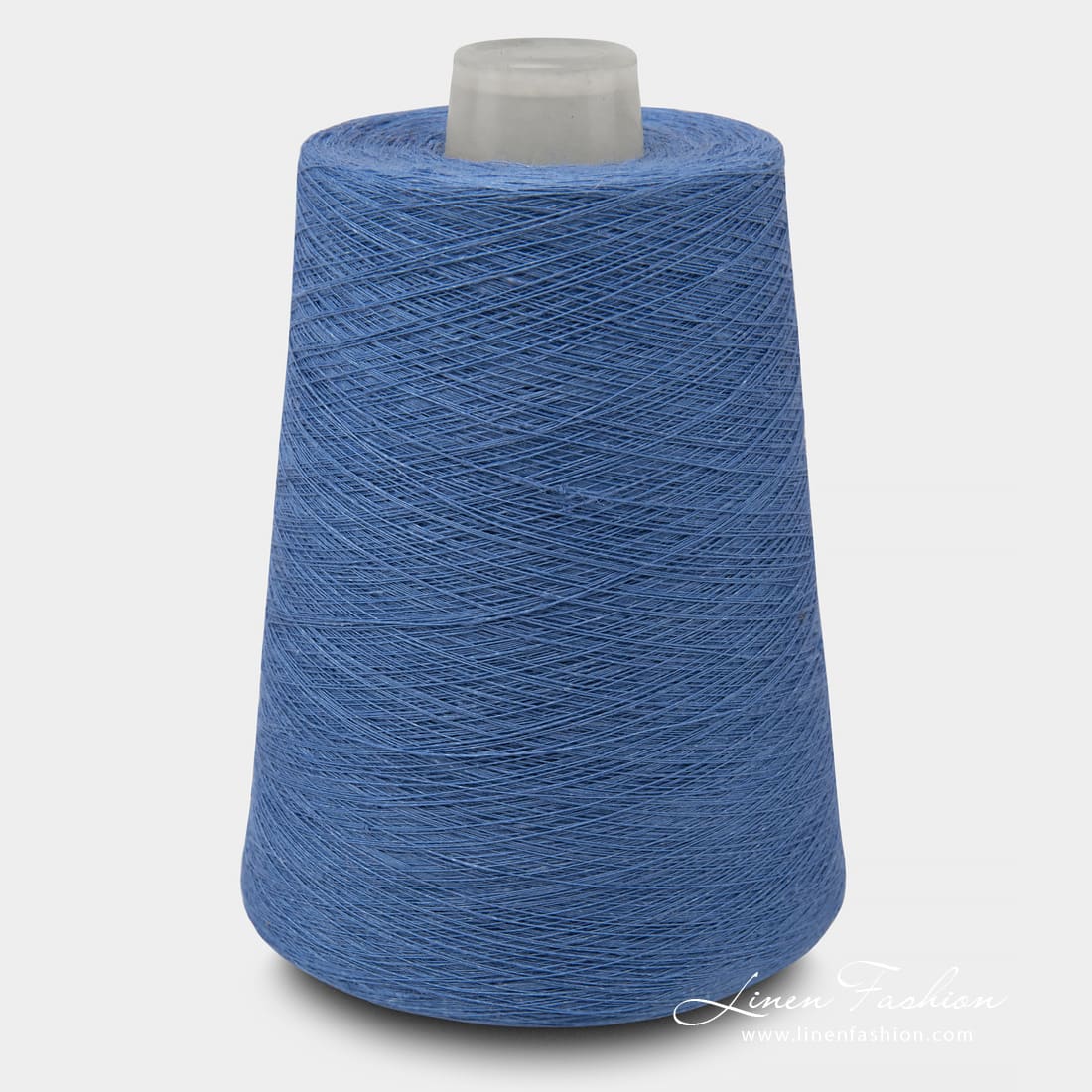 Linen Yarns In Dark Cornflower Blue Color