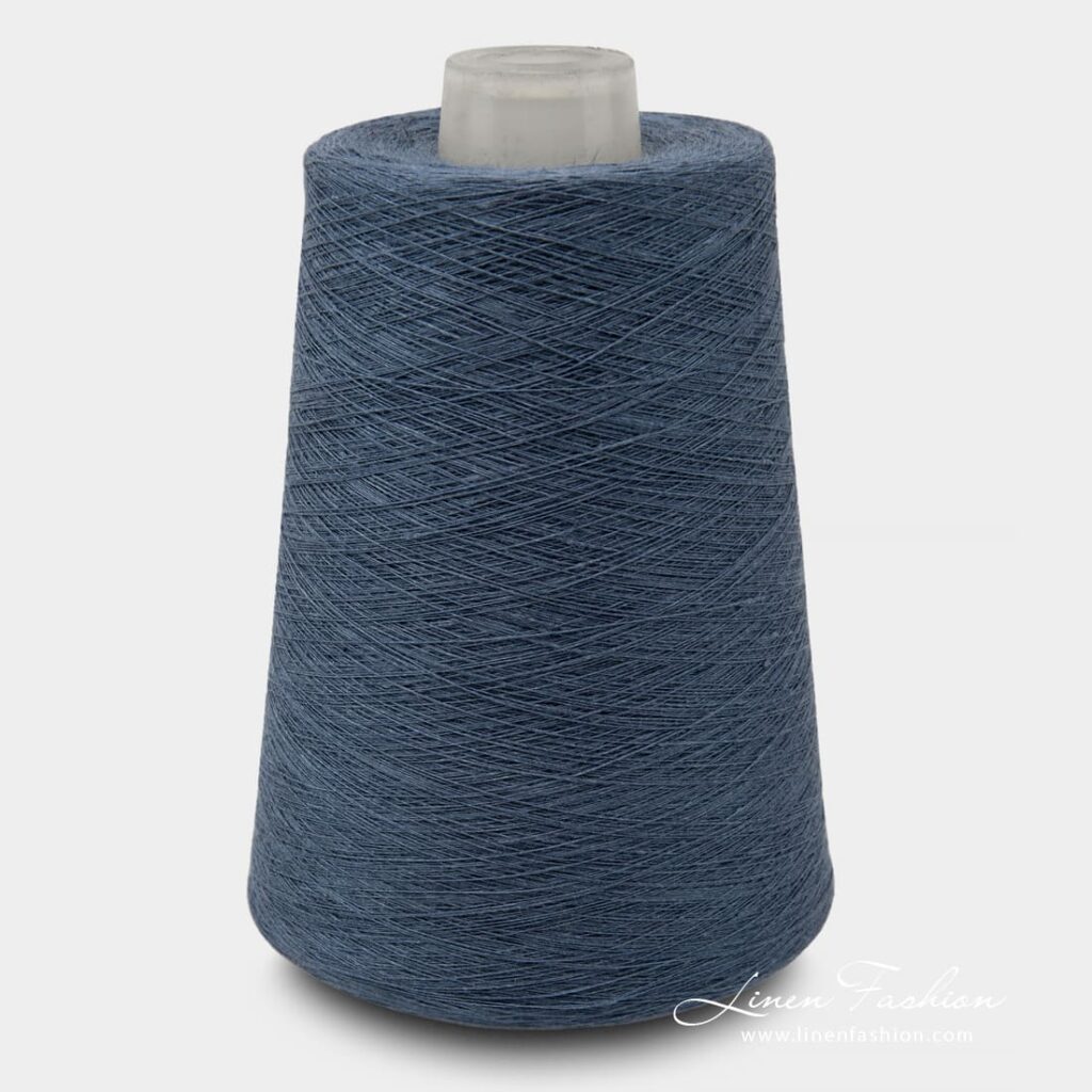 Linen Yarns In Denim Blue Color 2(13)