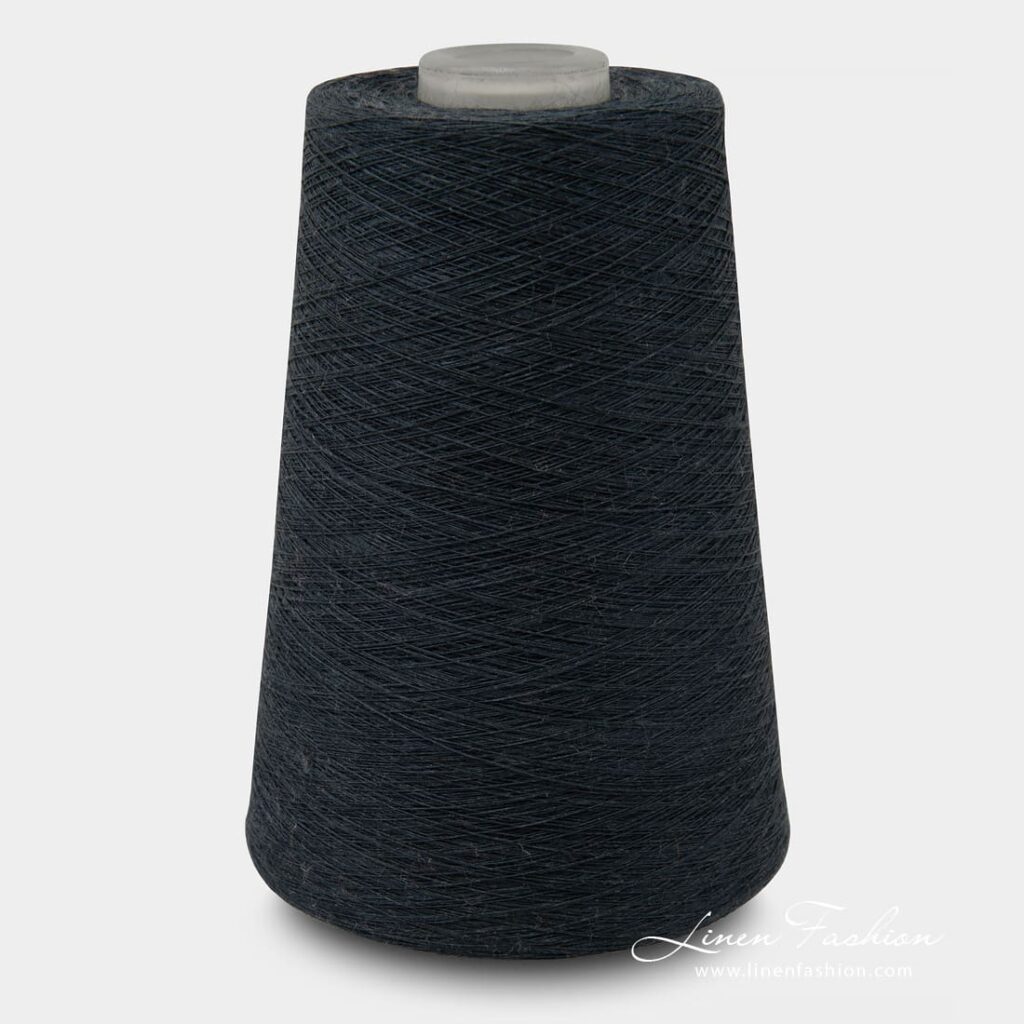Linen Yarns In Midnight Blue Color 2(14)