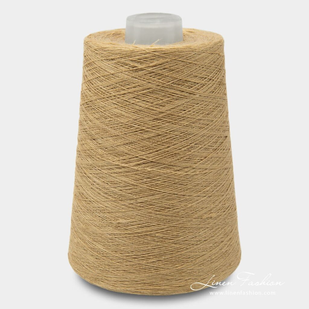Linen yarns in tawny brown color - 6(6)