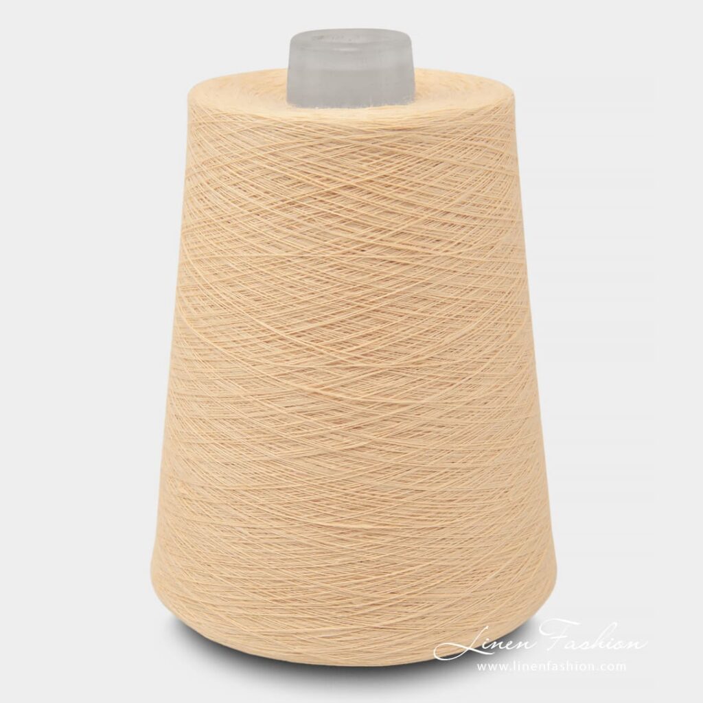 Linen Yarns In Wheat Yellow Color 6(14)