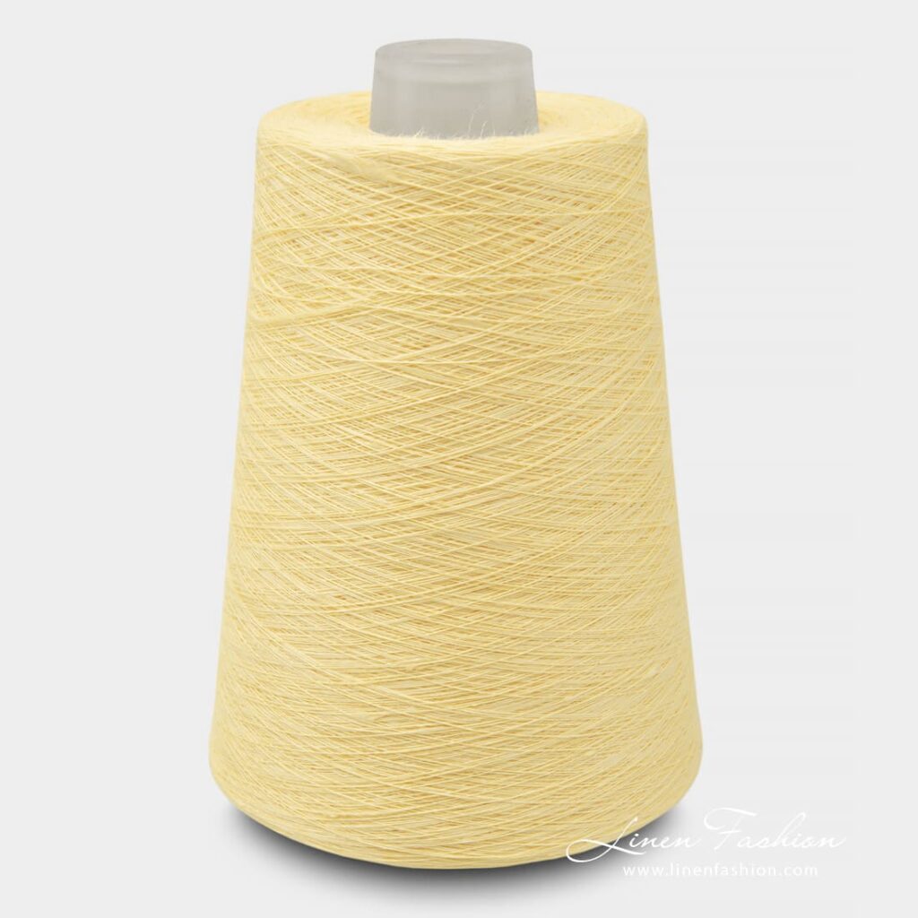 Linen Yarns In Light Yellow Color 6(16)