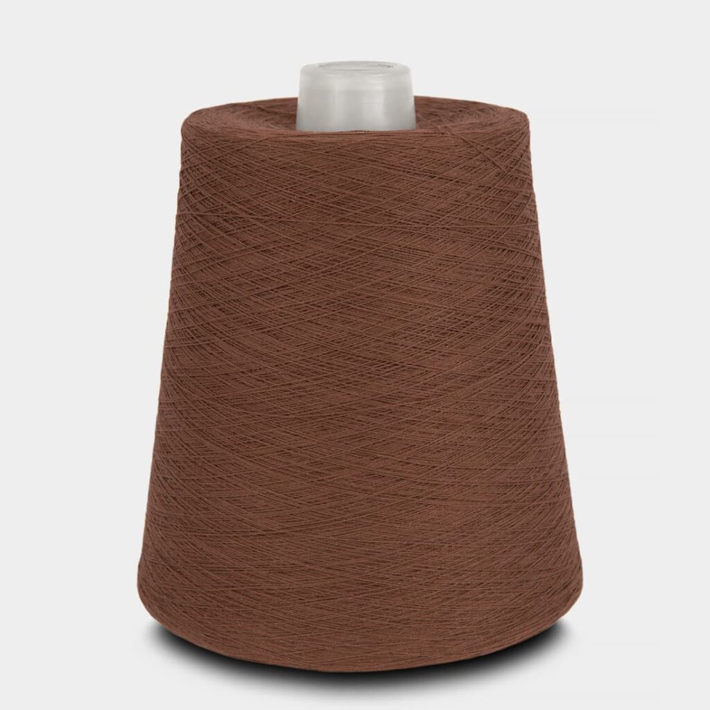 Cotton yarn dark chocolate brown