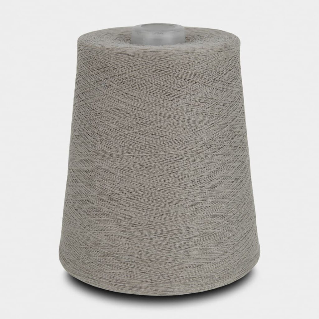 Cotton yarn brownish linen