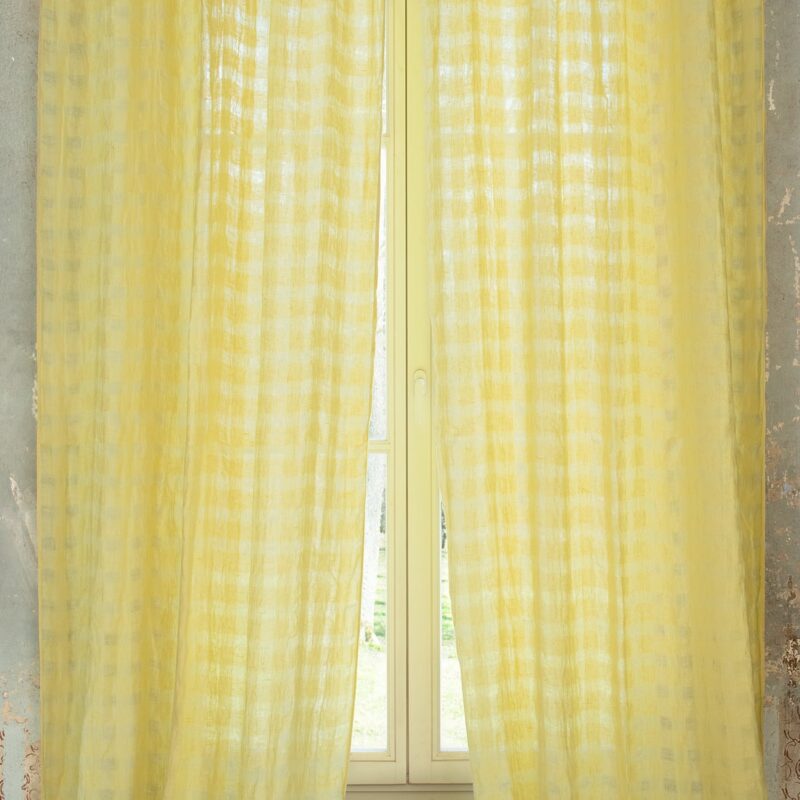 KORI Curtain yellow, pure linen
