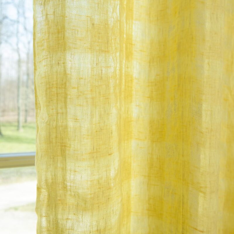 KORI Curtain yellow, linen curtains