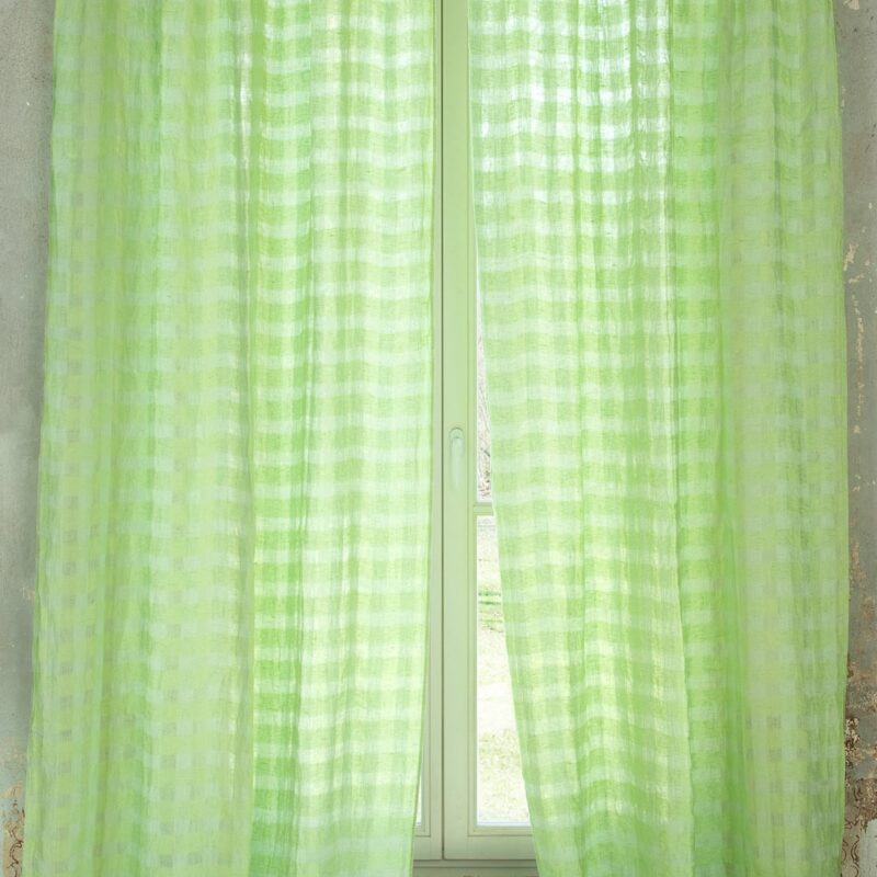 KORI Curtain green, pure linen