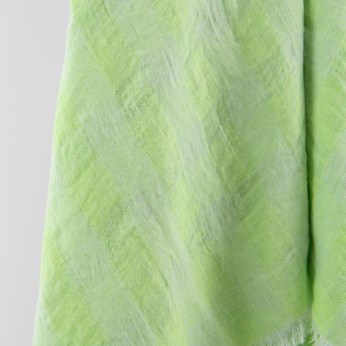 KORI Chusta zielona 2 KORI Scarf green, pure linen