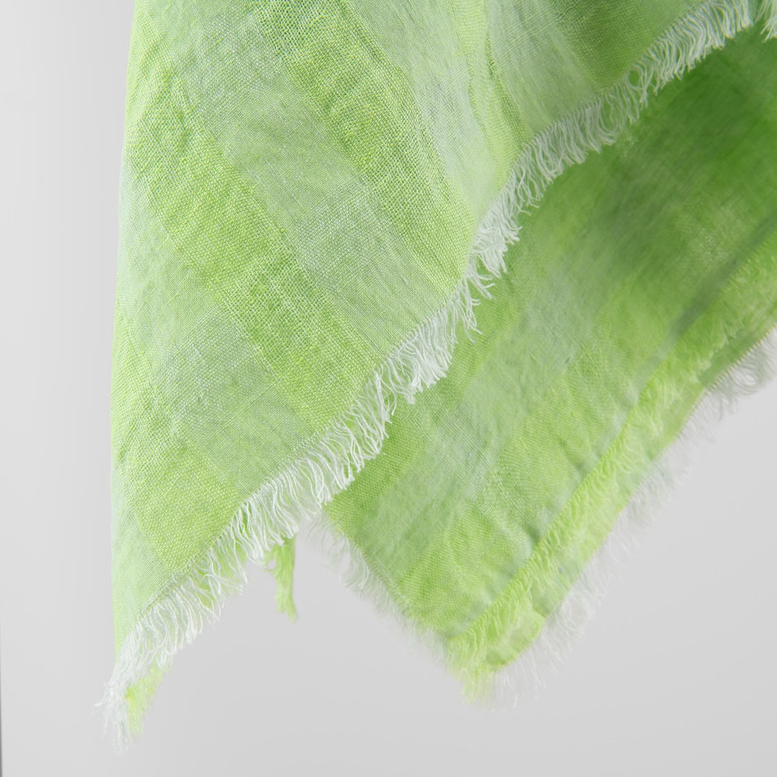 KORI Chusta zielona 3 KORI Scarf green, linen scarf