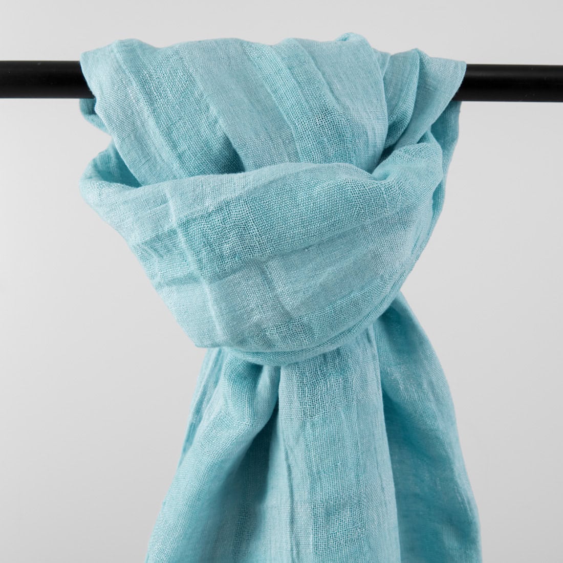 KORI Szalik niebieski 2 KORI Shawl light blue, pure linen