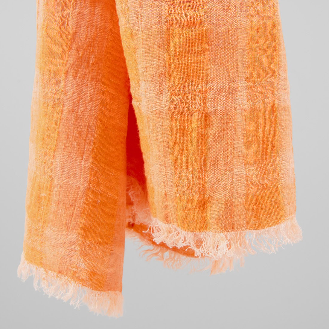KORI Szalik pomarańczowy 3 KORI Shawl orange, with checks