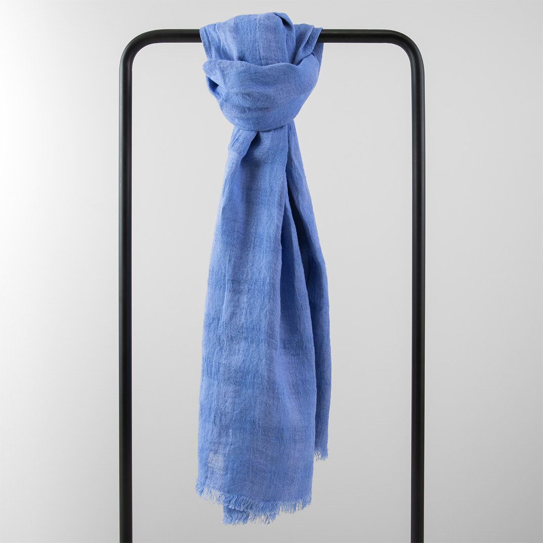 KORI Szal fioletowo-niebieski 1 Washed linen violet-blue shawl