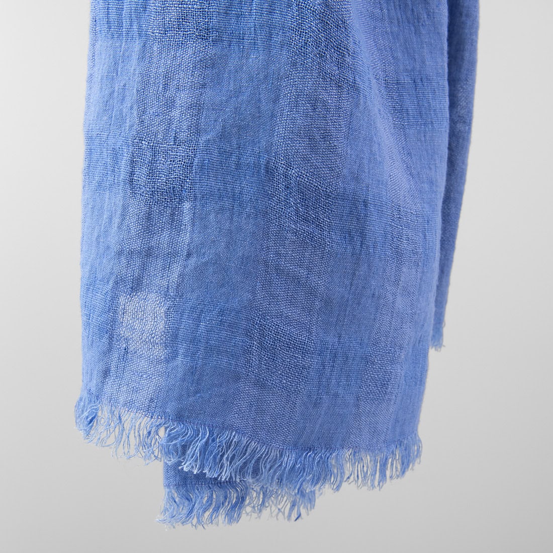 KORI Szal fioletowo-niebieski 3 Washed linen violet-blue shawl, pure linen