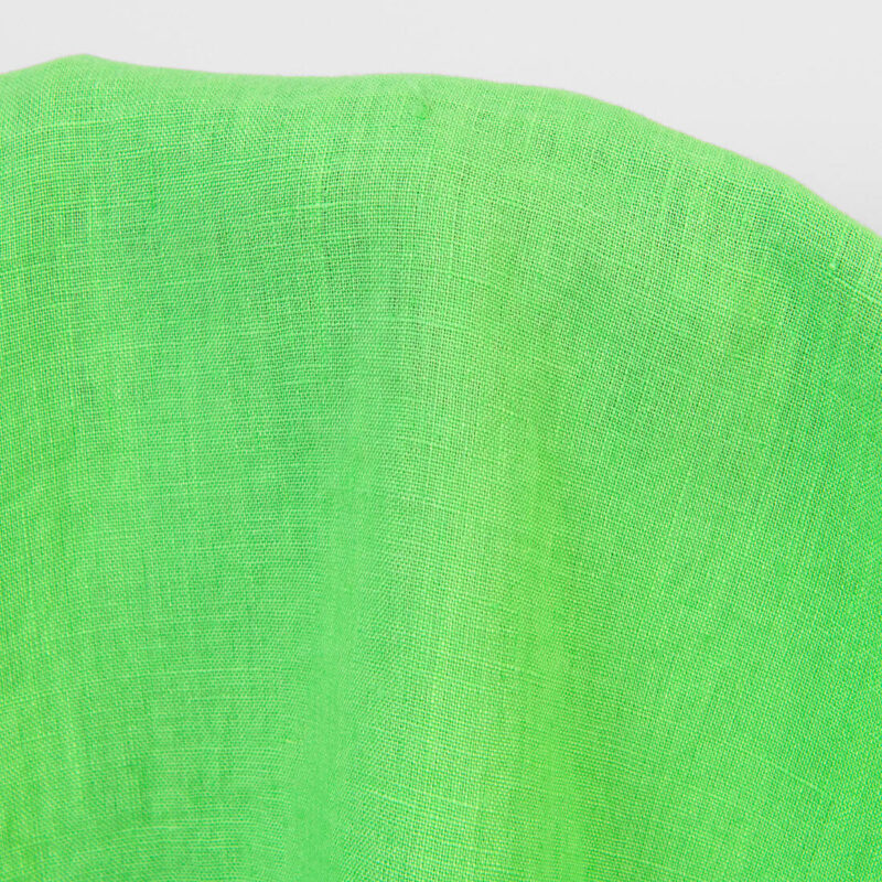 Linen fabric plain light green, washed, 145cm width