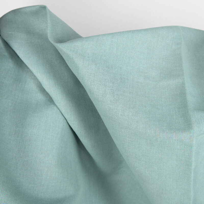 Linen cotton fabric in jadeite colour texture