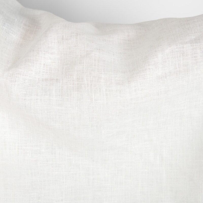 Off-white linen fabric close up detail