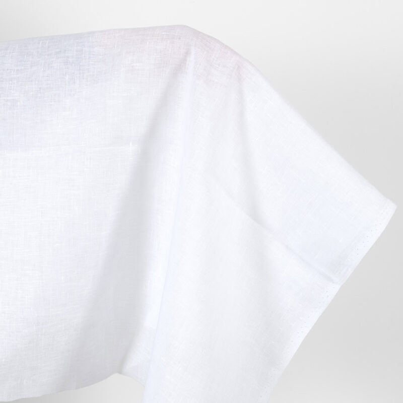 100% linen fabric in optical white