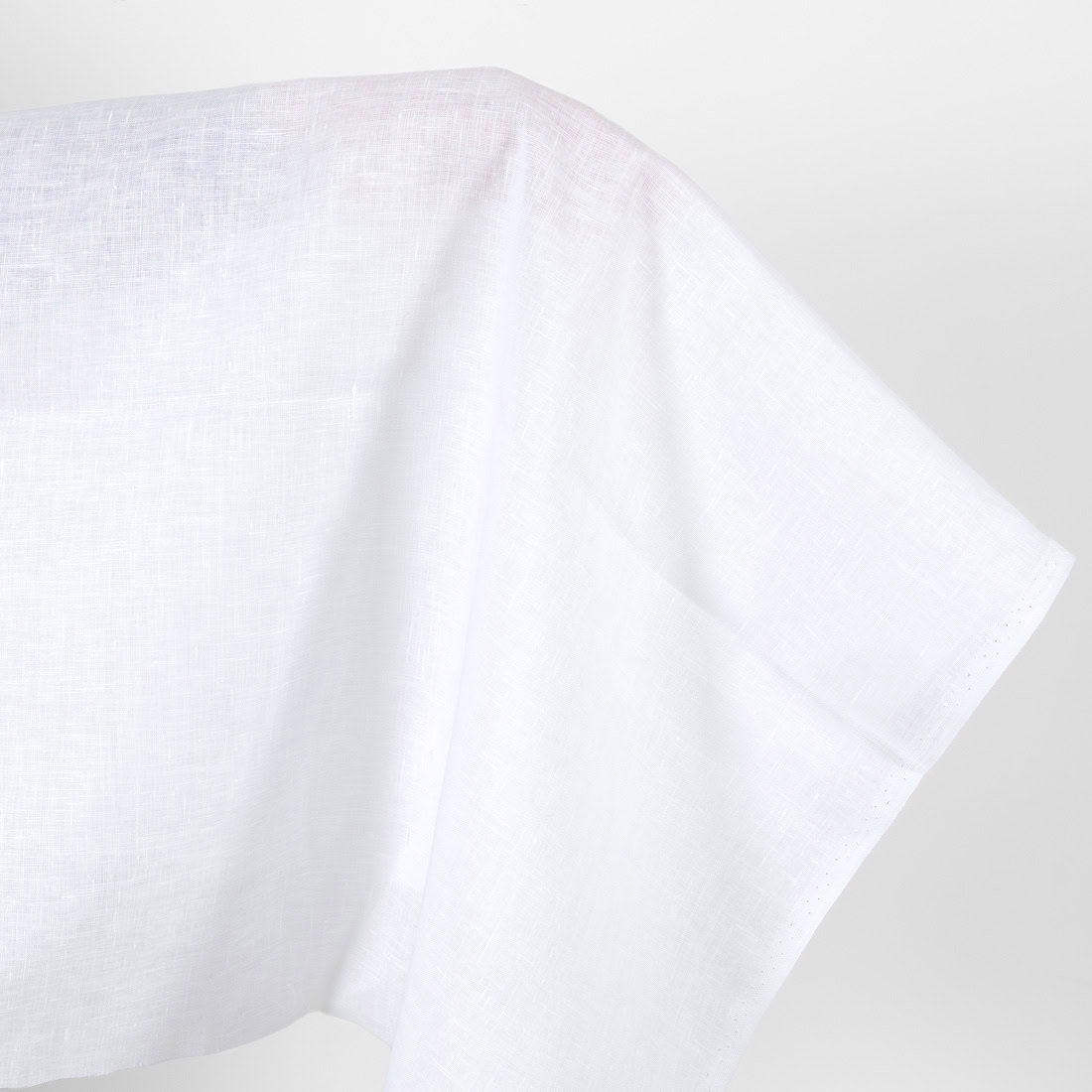100% linen fabric in optical white