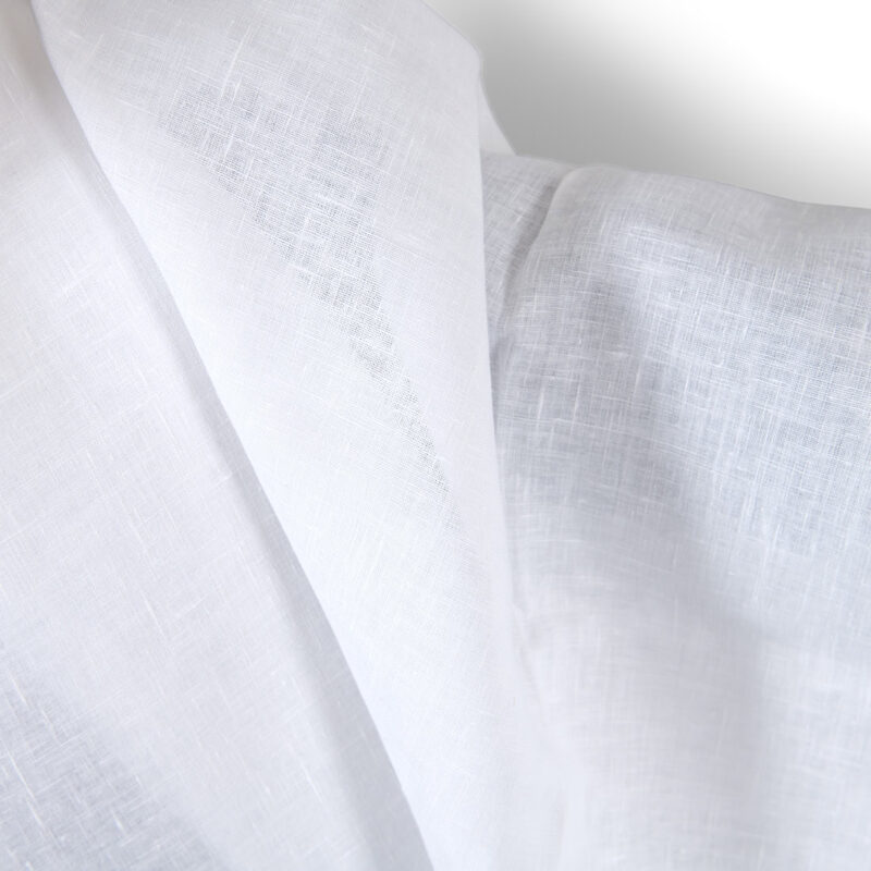 Optical white linen fabric, perfect for clothes and home textile