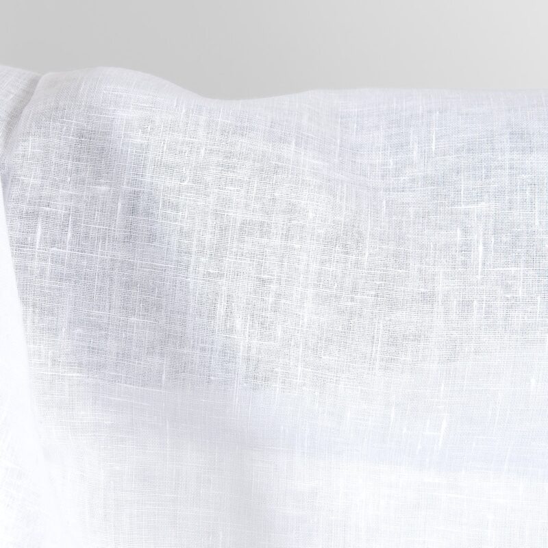 Lightweight linen fabric in optical white color