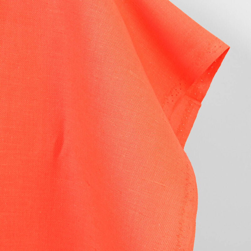 Linen cotton fabric coral twill, 150cm width