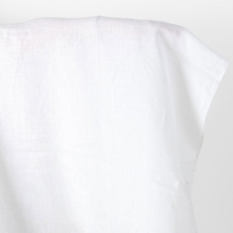 Linen fabric plain optical white