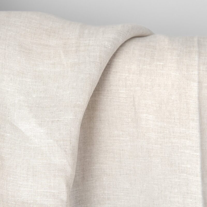 Linen fabric natural and off-white melange lightweight, 150cm width