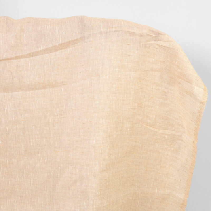 Lightweight linen fabric brown and white melange