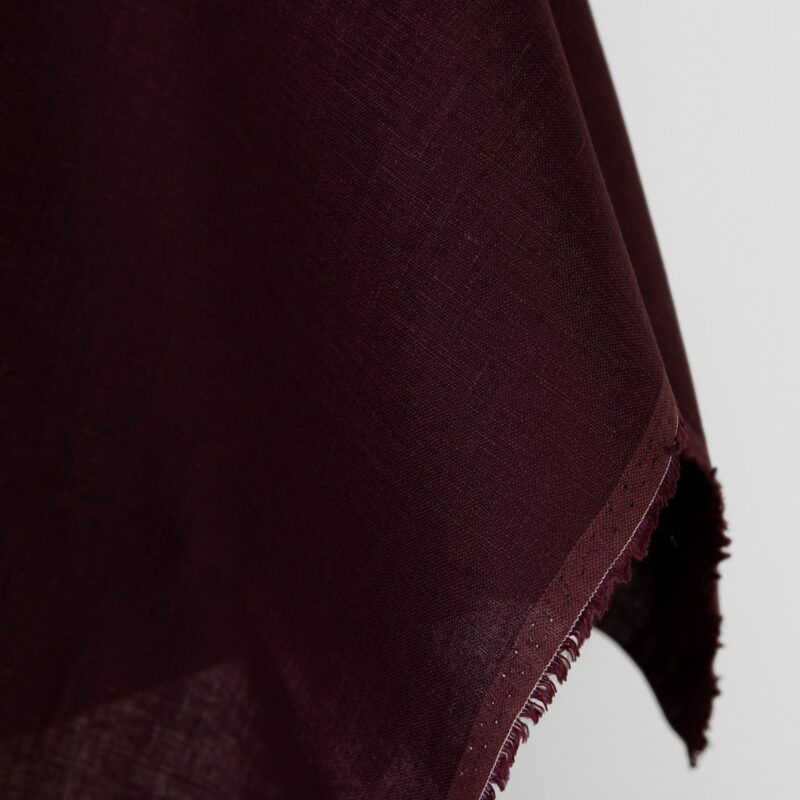 Linen fabric deep brown, 150cm width